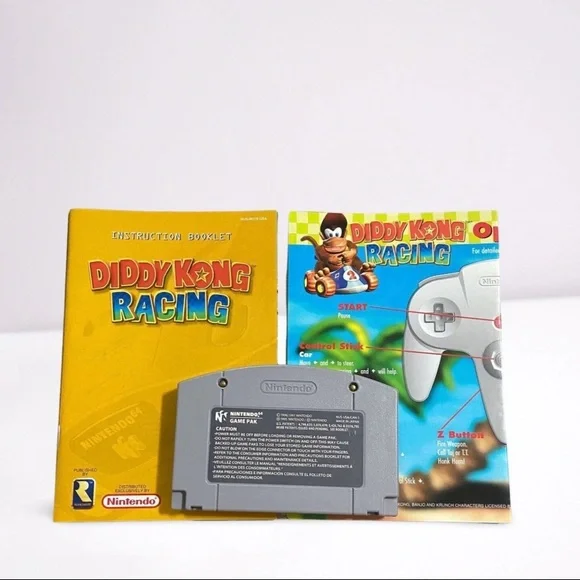 Diddy Kong Racing (Nintendo 64, 1997) N64 With Manual + Insert - Picture 2 of 4